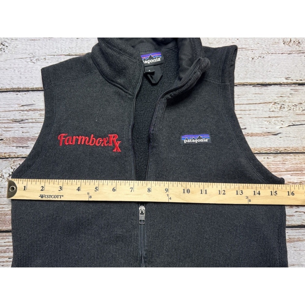 Patagonia Better Sweater Womens Small Zip‎ Jacket Vest Black Zip Pockets + Logo - Picture 4 of 6